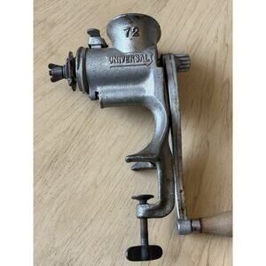 VTG USA Universal 72 Cast Iron Food/Meat Hand Crank Table Mount Grinder WORKS!!!